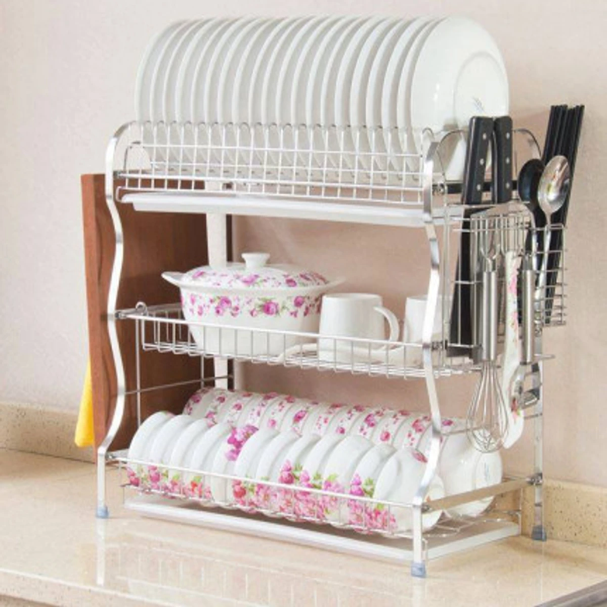 Stainless steel 3 lair dish rack