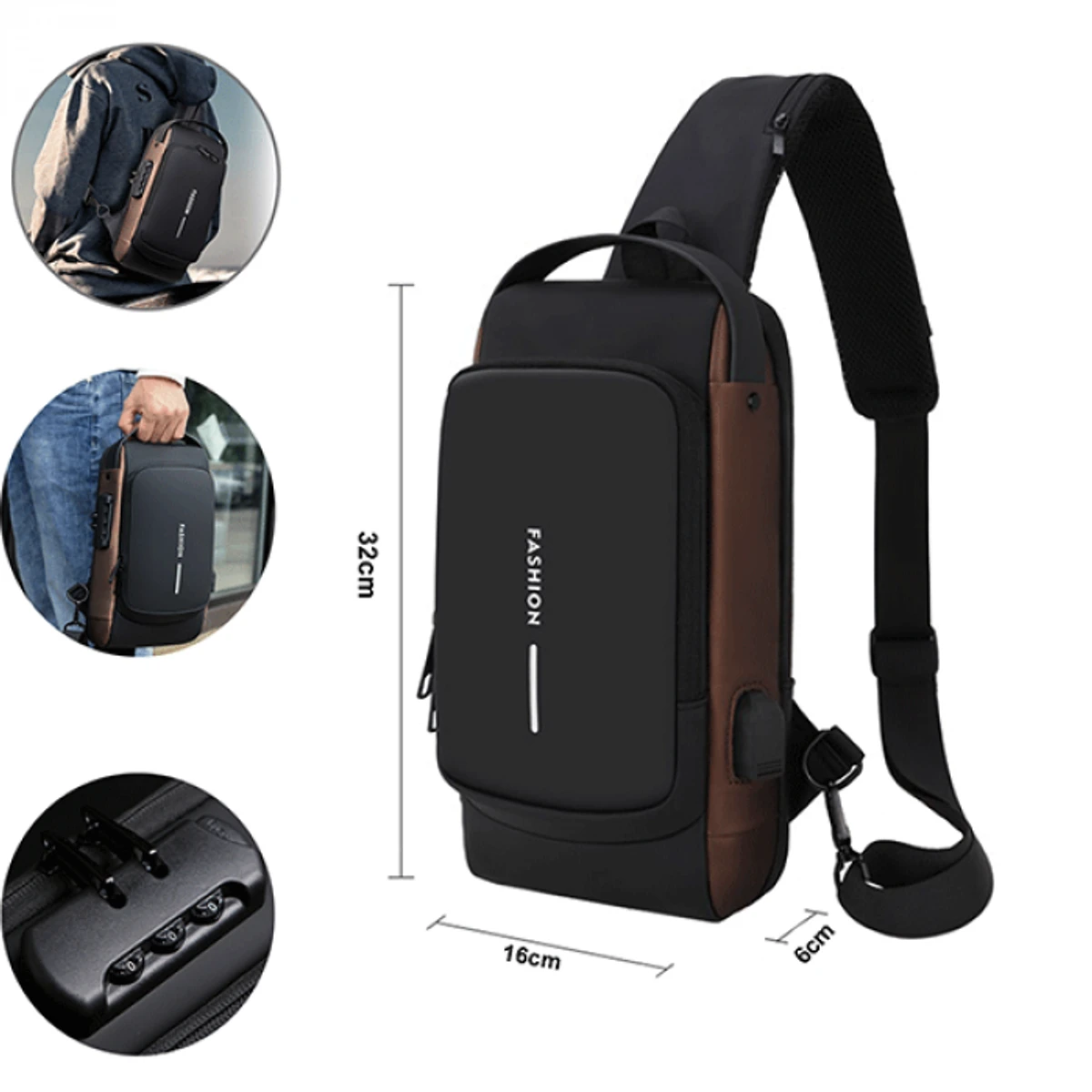 Original Men Anti-theft Waterproof Crossbody Bag