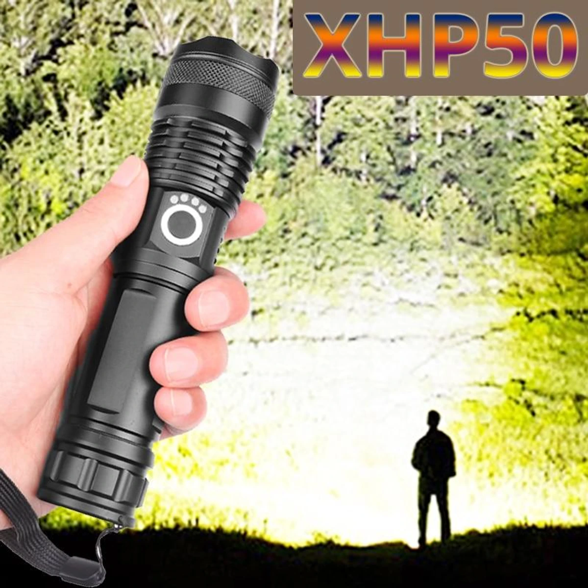 LED Flashlight USB Torch Light